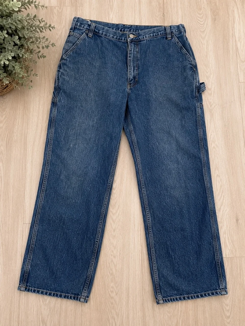Carhartt Relaxed Fit Carpenter Jeans Men’s 42x30 Utility Workwear Denim